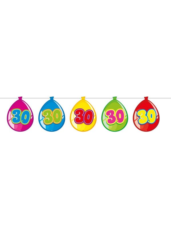 Slinger birthday 30 jaar ballonnen 10 meter