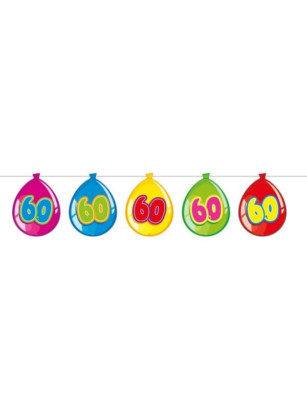 Slinger birthday 60 jaar ballonnen 10 meter