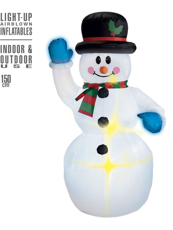 Sneeuwpop decoratie opblaasbaar