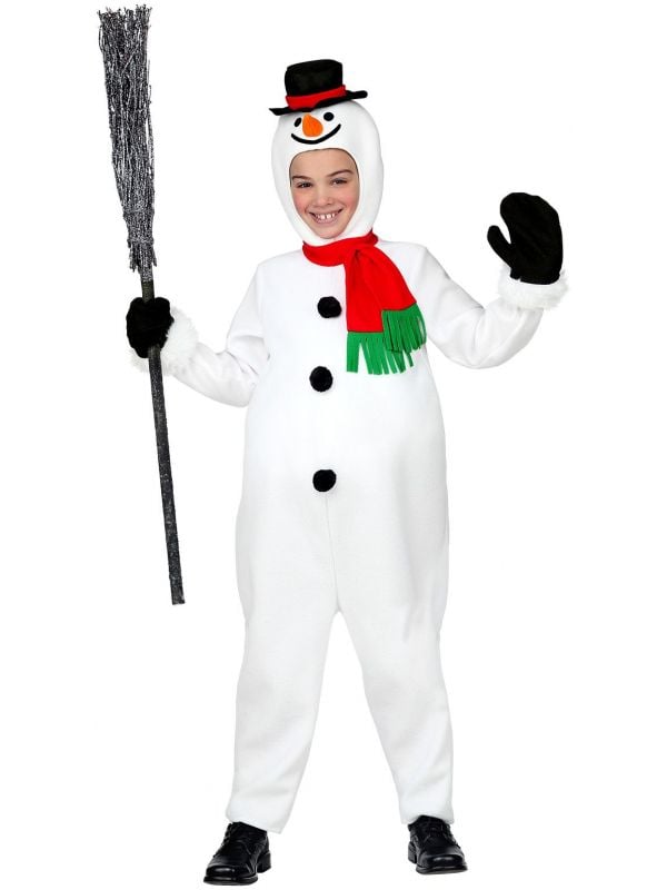 Sneeuwpop jongens kostuum
