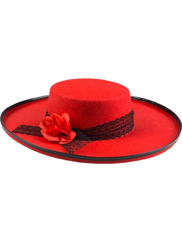 Spaane senorita rode hoed
