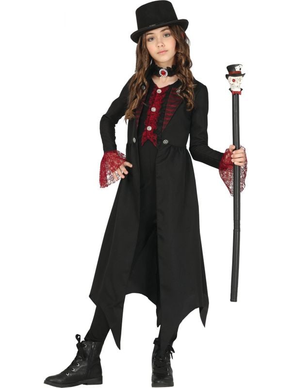 Steampunk gothic kostuum meisje