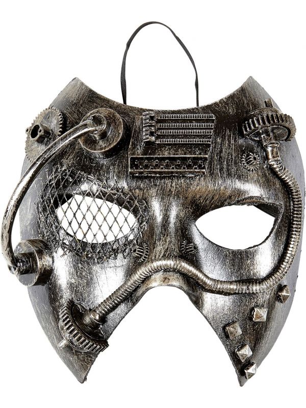 Steampunk masker zilver