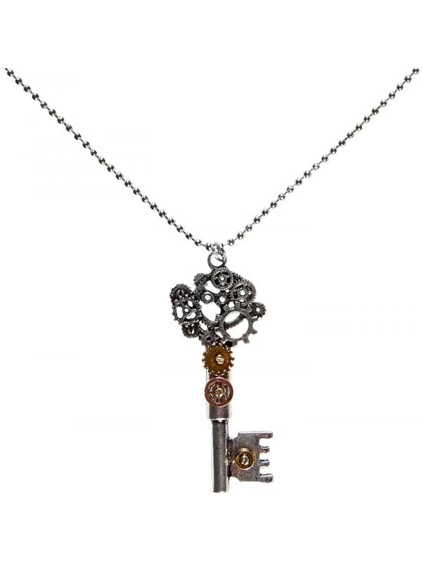 Steampunk sleutel halsketting