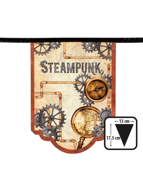 Steampunk thema party vlaggenlijn