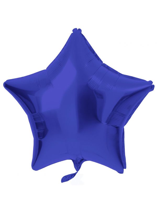 Stervorm folieballon 48cm blauw metallic