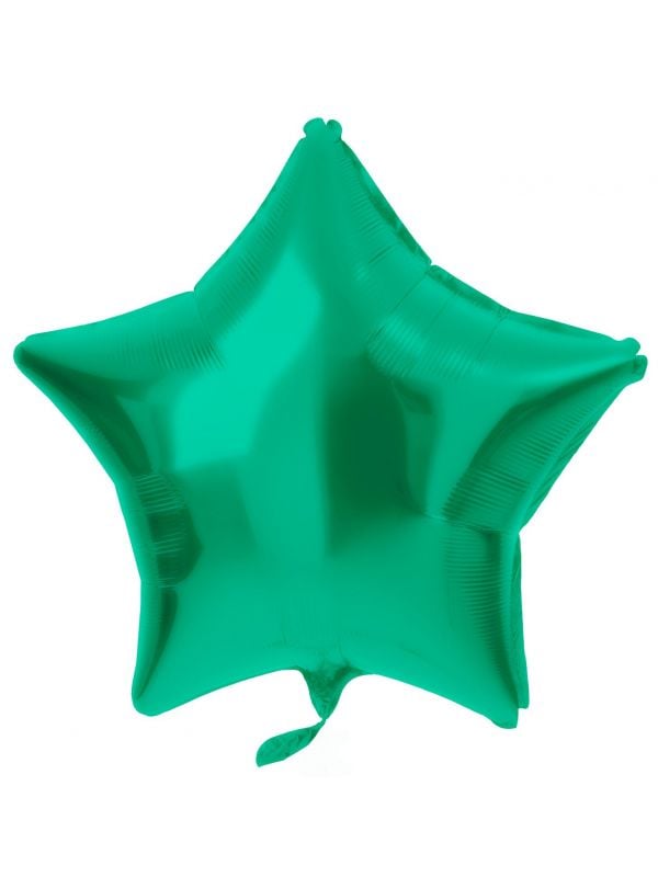 Stervorm folieballon 48cm groen metallic
