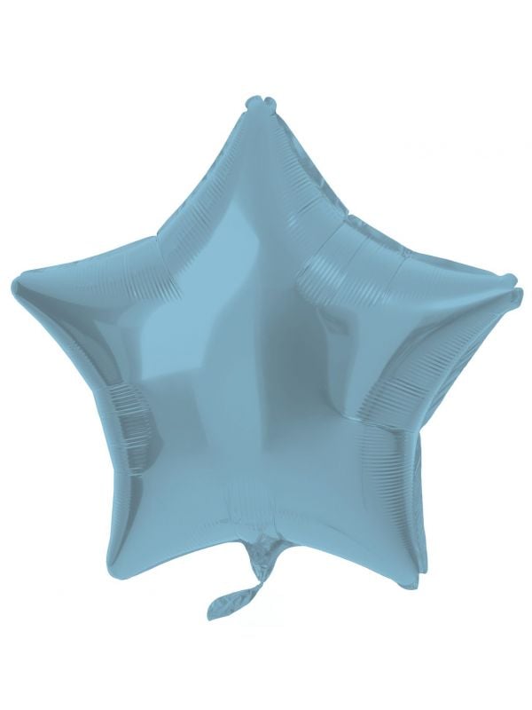 Stervorm folieballon 48cm pastel blauw