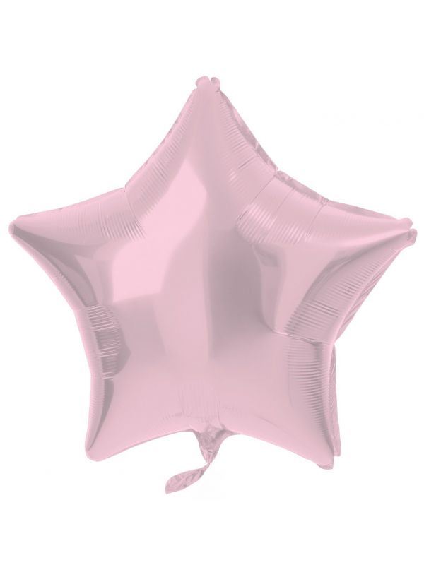 Stervorm folieballon 48cm pastel roze