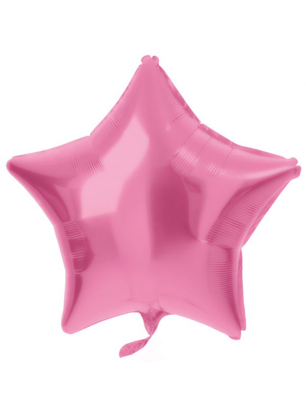 Stervorm folieballon 48cm roze metallic