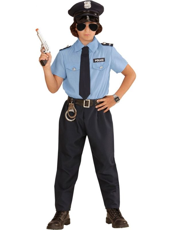 Stoer politie agent kostuum kind