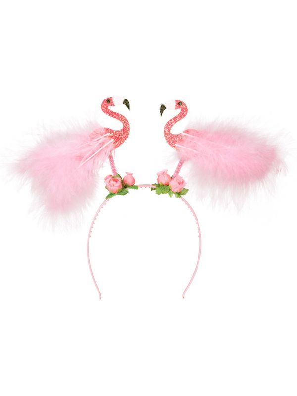 Swingende flamingo haarband