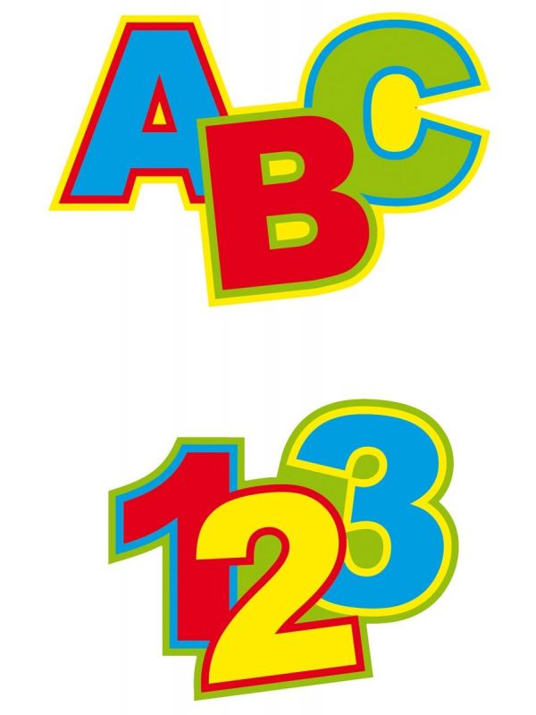 Tafelconfetti XL kinderfeestje school ABC