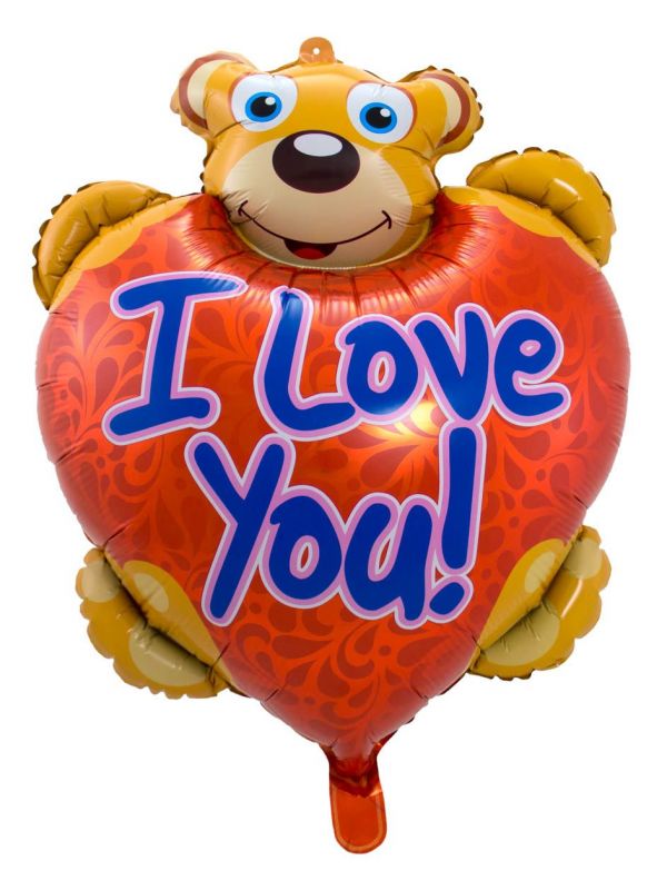 Teddybeer i love You folieballon