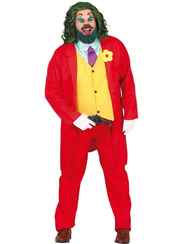 The joker rood kostuum man