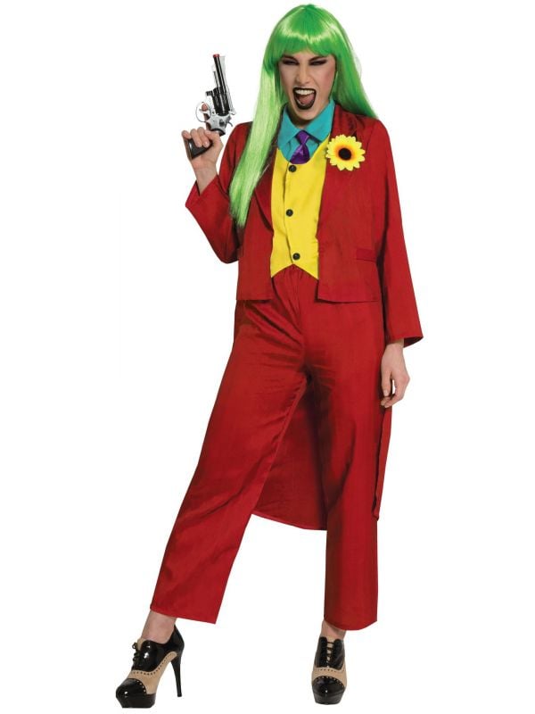 The joker rood kostuum vrouw