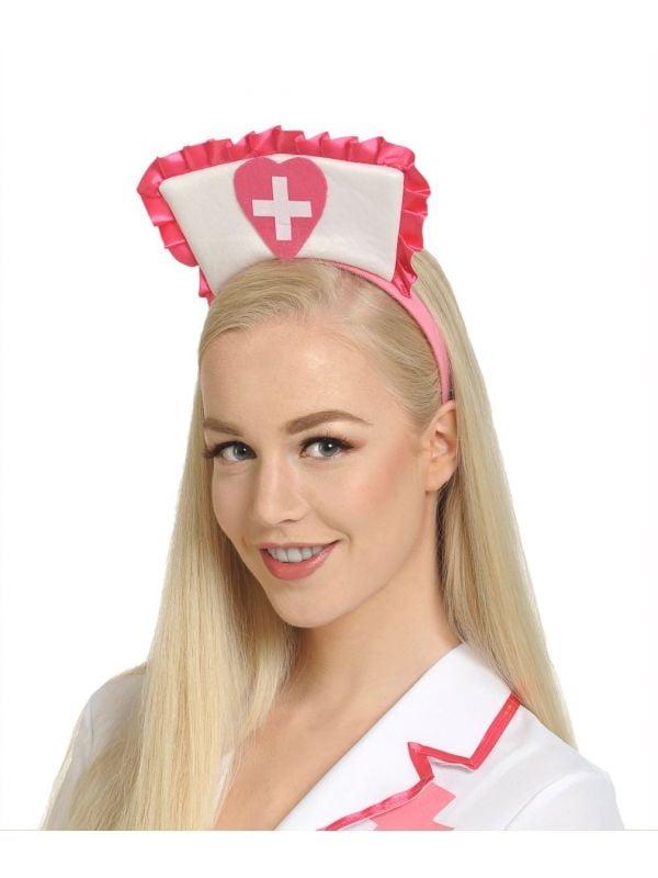 Tiara roze verpleegster cap