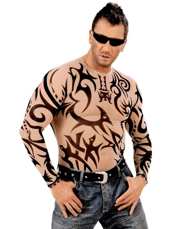 Tribal tattoo shirt man