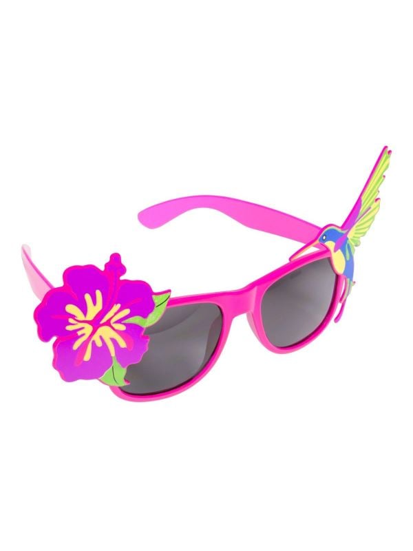 Tropische feest bril roze