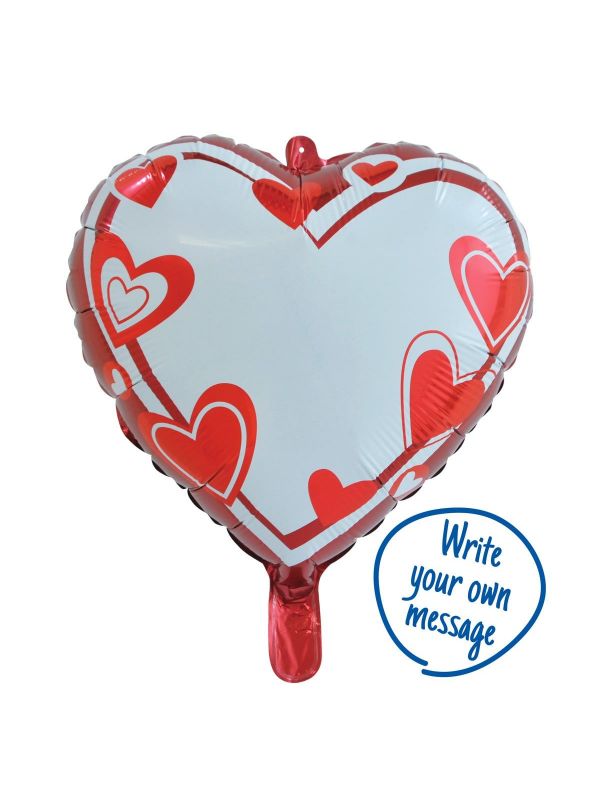 Valentijnsdag beschrijfbare folieballon hart