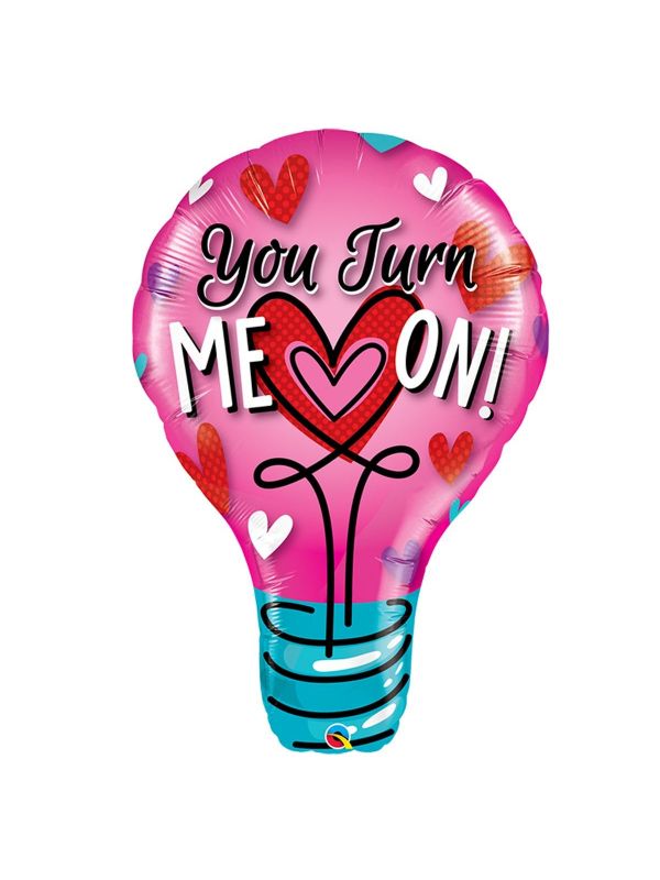 Valentijnsdag you turn me on folieballon