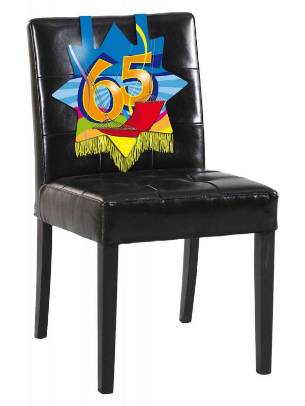 Verjaardag 65 jaar stoelversiering