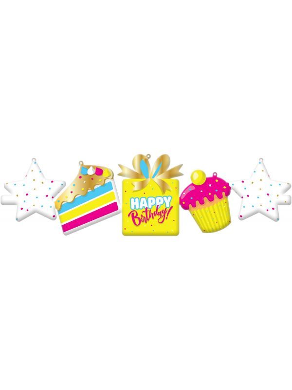 Verjaardag folieballonnen slinger