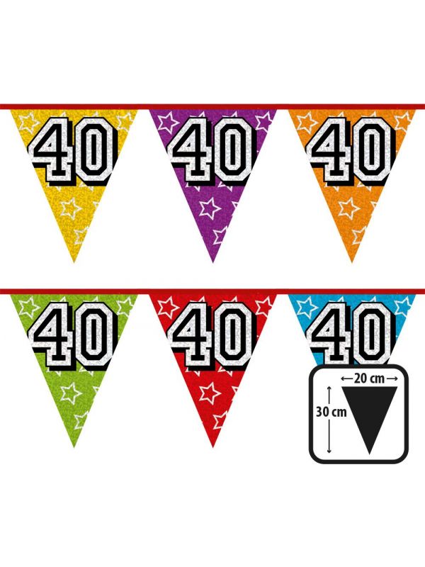 Verjaardag vlaggetjes 40 jaar