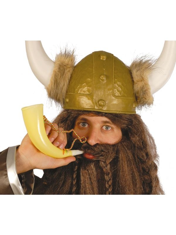 Viking blaashoorn met koord