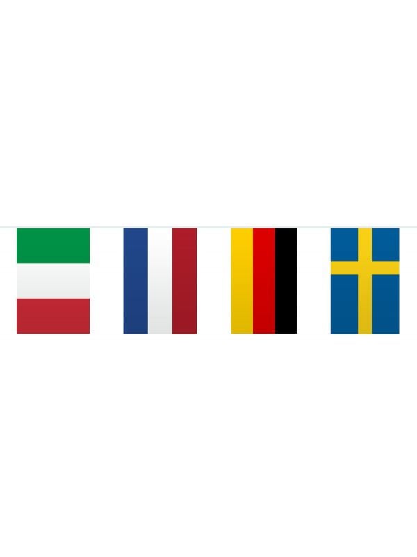 Vlaggenlijn europa landen vierkant 10 meter