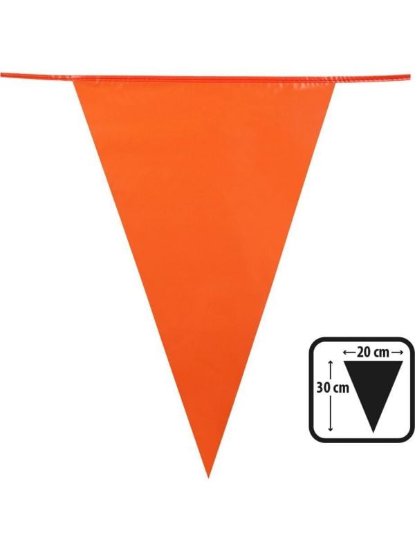 Vlaggenlijn plastic oranje