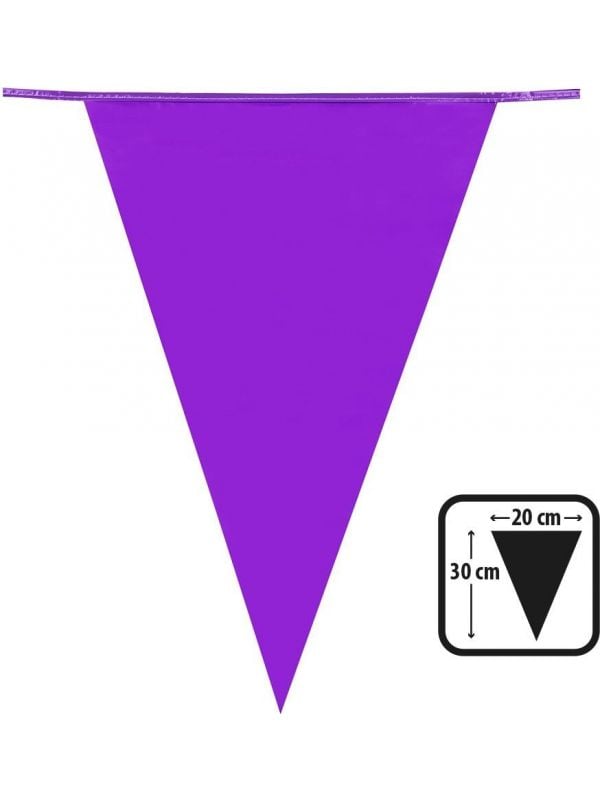 Vlaggenlijn plastic paars
