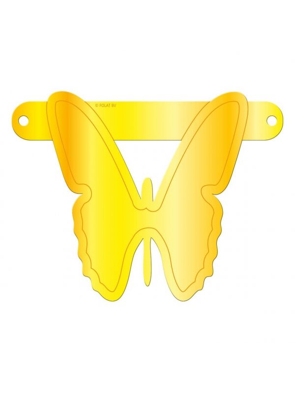 Vlinder banner geel