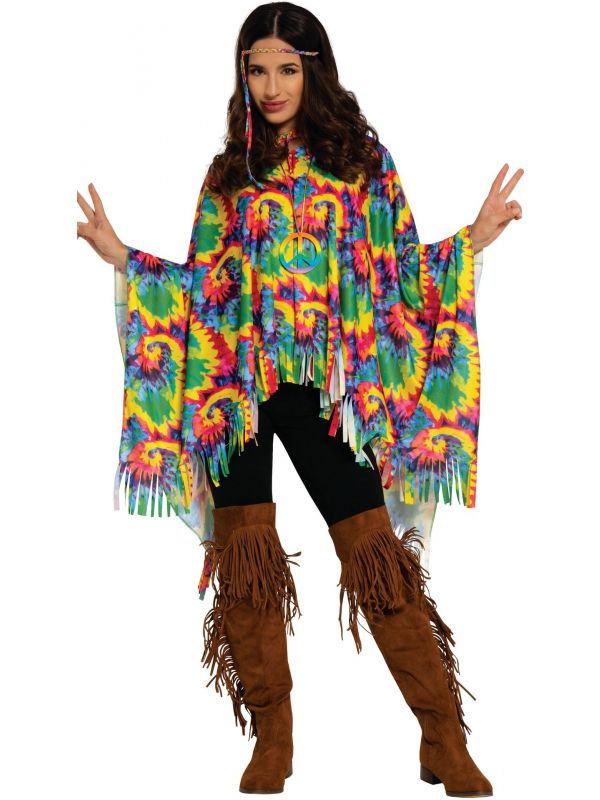 Vrolijke hippie poncho dames