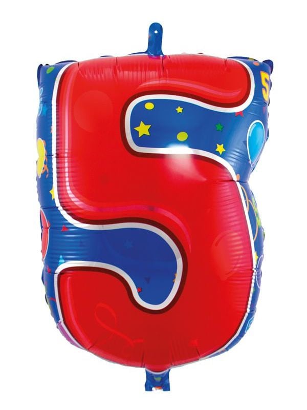Vrolijke verjaardag 5 jaar folieballon