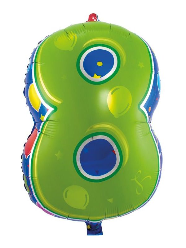 Vrolijke verjaardag 8 jaar folieballon