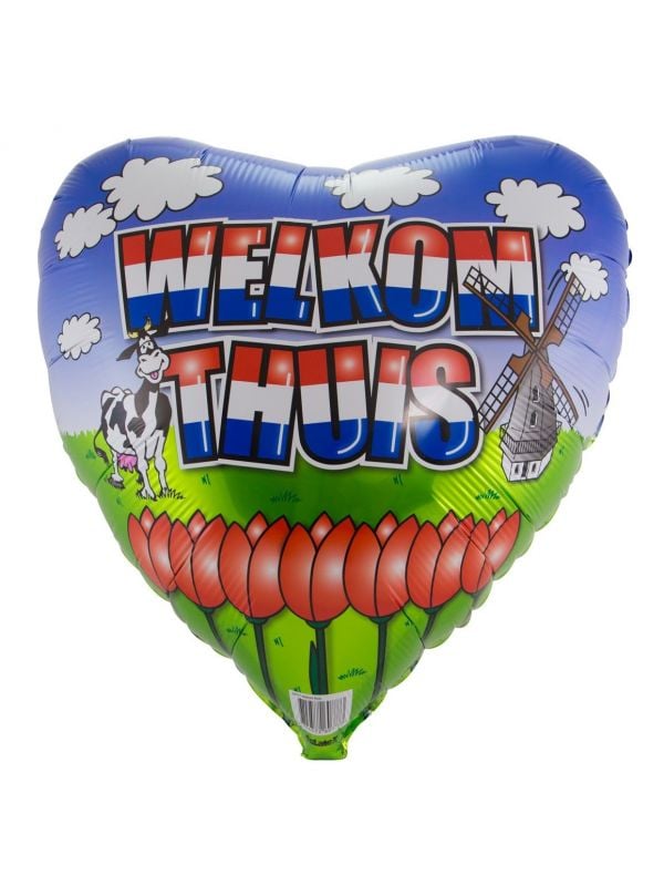 Welkom thuis hart folieballon
