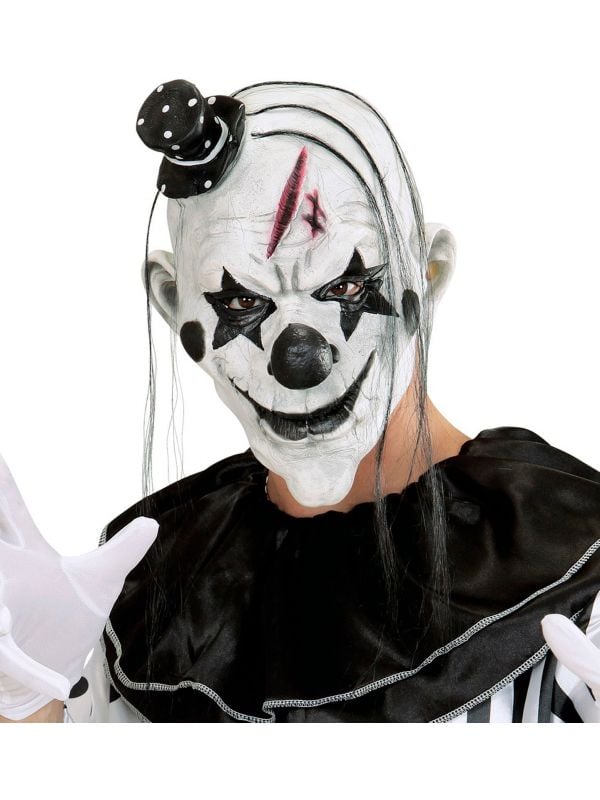 Wit killer clown masker
