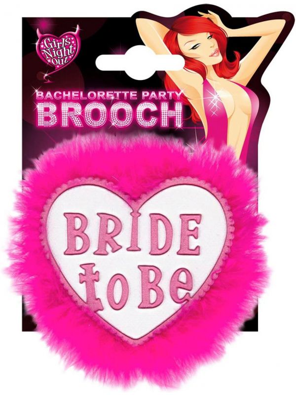 Witte Bride-to-be broche