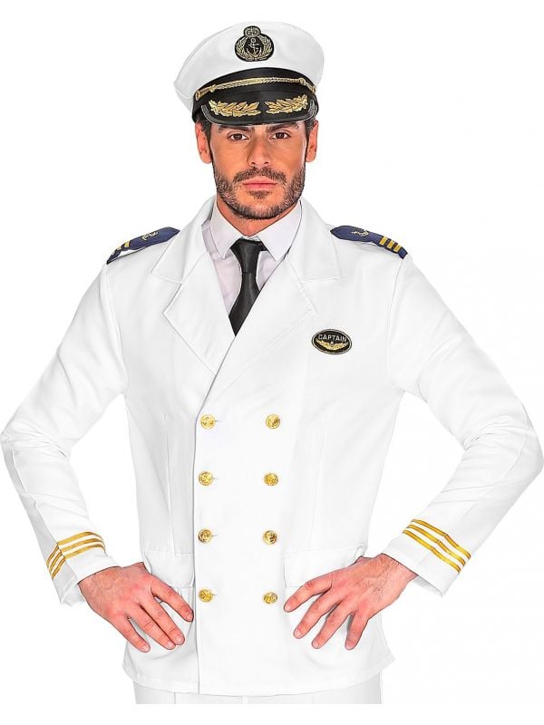 Witte kapiteins jas