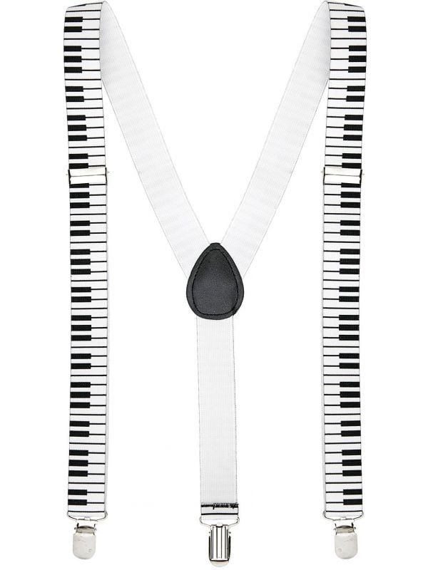 Witte piano bretels