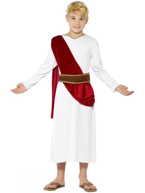 Witte romeinse keizer kostuum jongens