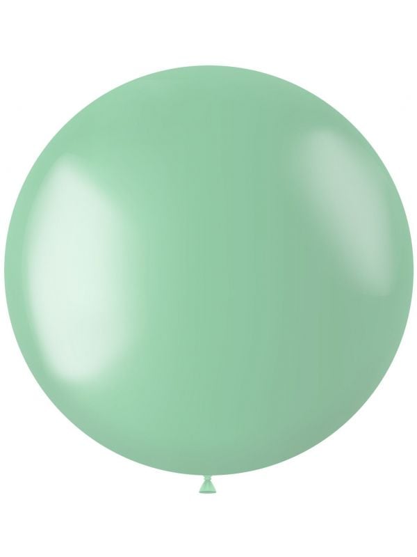 XL ballon mintgroen metallic
