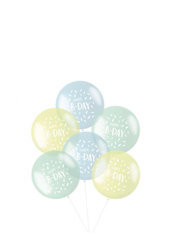 XL ballonnen B-Day pastel blauw