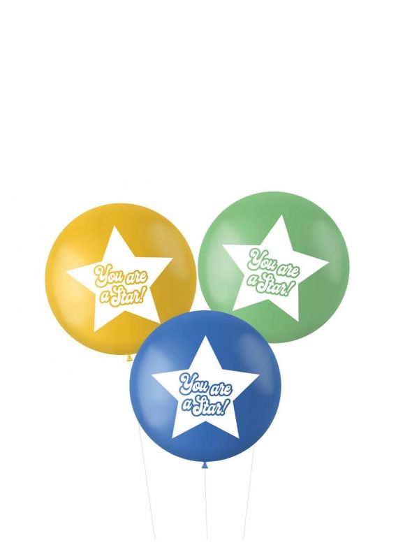 XL ballonnen You are a star groen blauw 3 stuks