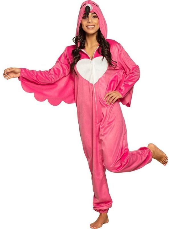 Zachte roze flamingo onesie