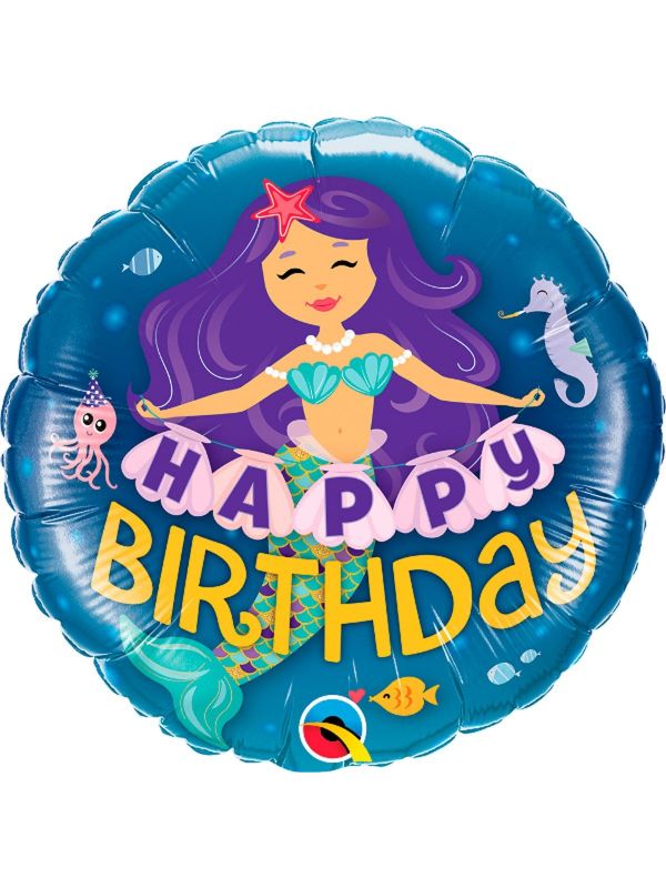 Zeemeermin verjaardag folieballon