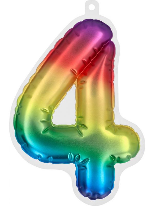 Zelfklevende folieballon regenboog 4