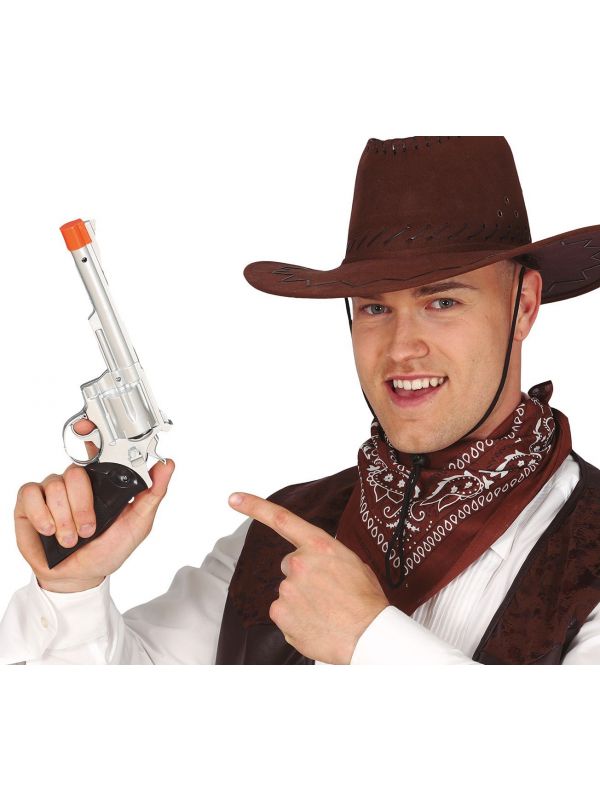 Zilver cowboy pistool lang