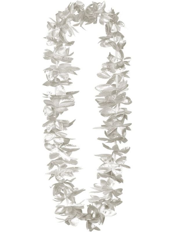 Zilveren bloemen hawaii ketting